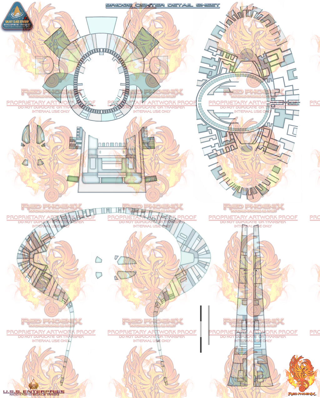 Enhanced Edition U.S.S. Enterprise NCC 1701 D 1-1400 Scale Decal Set