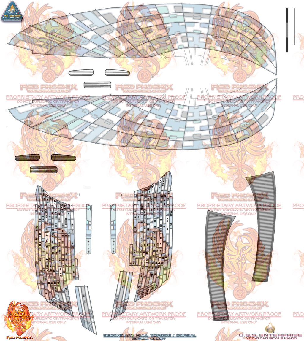 Standard Set U.S.S. Enterprise NCC 1701 D 1-1400 Scale Decal Set