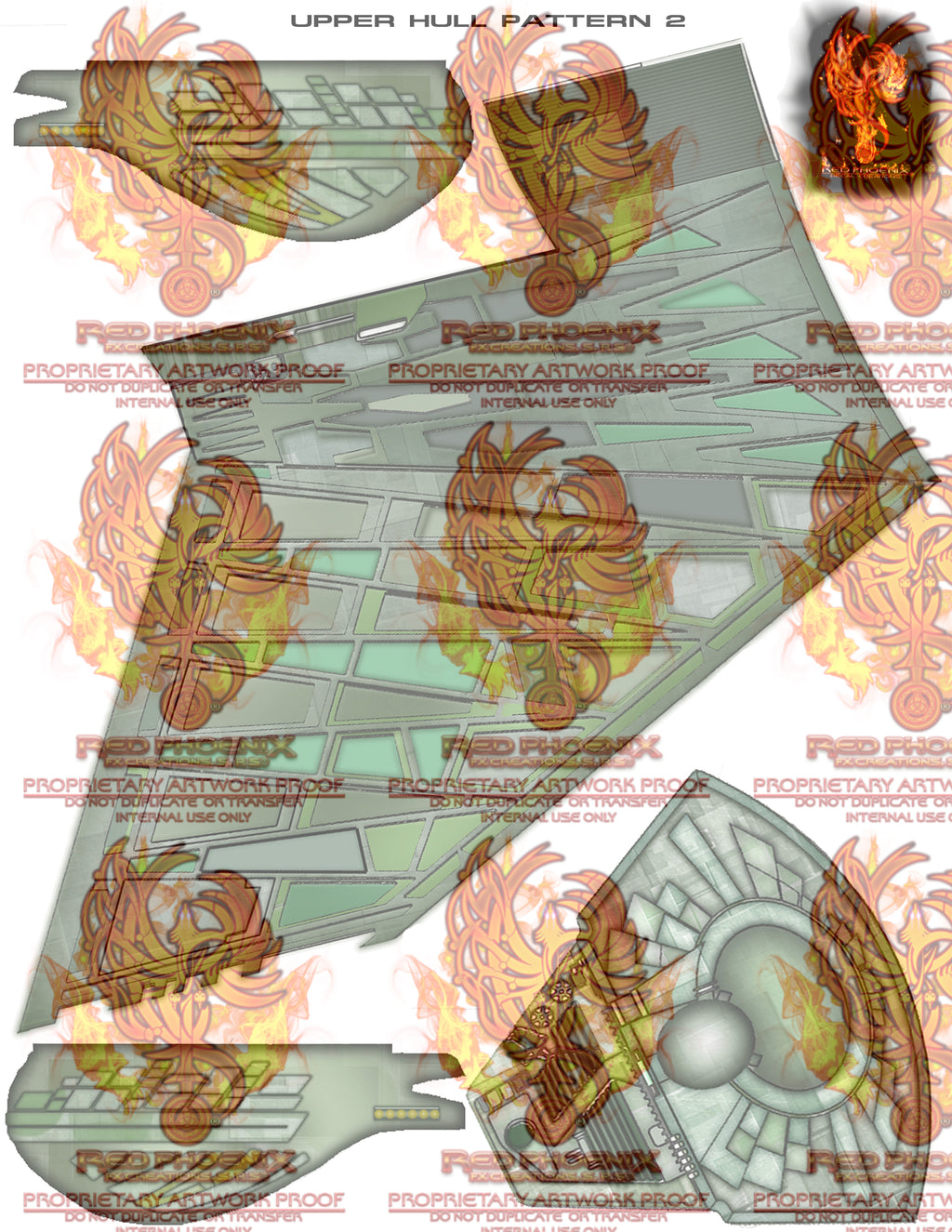 Klingon D7 K'tinga Class Battlecruiser 1/350 Complete Pattern / Hull Detailing Set