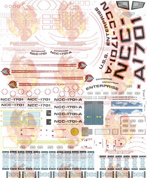Enhanced Edition-U.S.S. Enterprise Refit 1/350 Scale Aztec/Hull Decal Set **Special Edition Release**