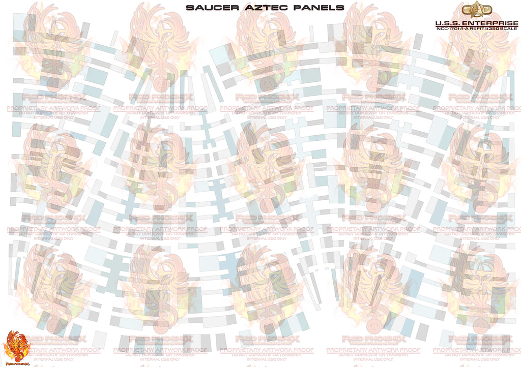 Enhanced Edition-U.S.S. Enterprise Refit 1/350 Scale Aztec/Hull Decal Set **Special Edition Release**