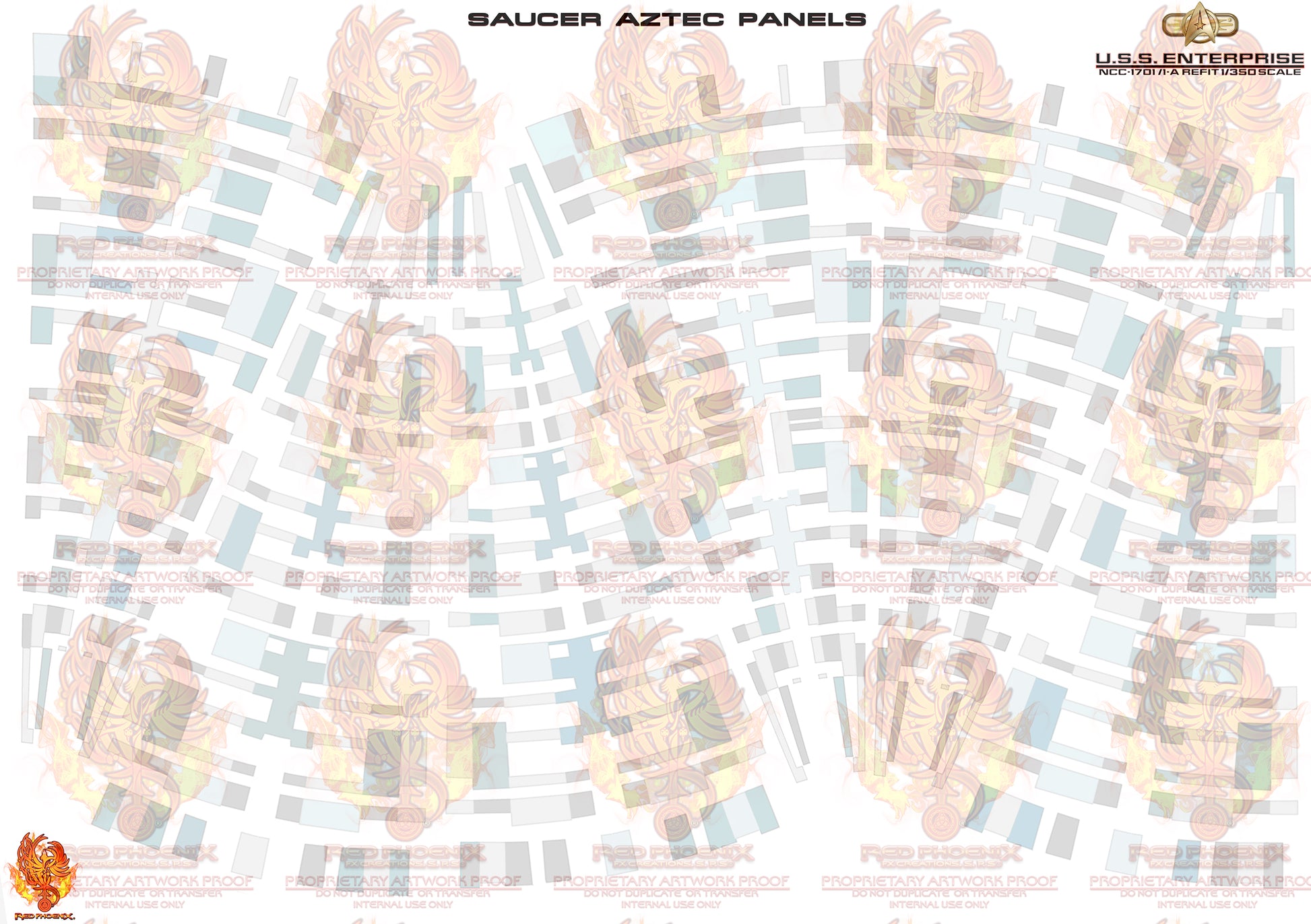 Enhanced Edition-U.S.S. Enterprise Refit 1/350 Scale Aztec/Hull Decal Set **Special Edition Release**