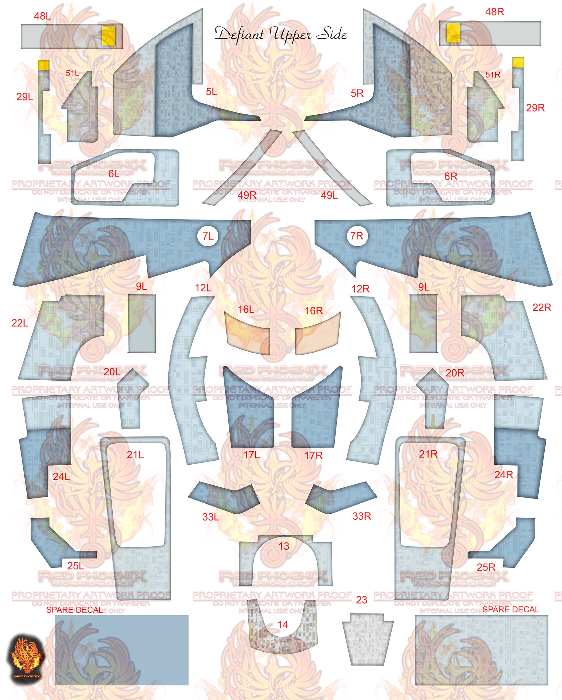 U.S.S. Defiant 1/420 Scale Classic Edition Aztec / Hull Detail Set