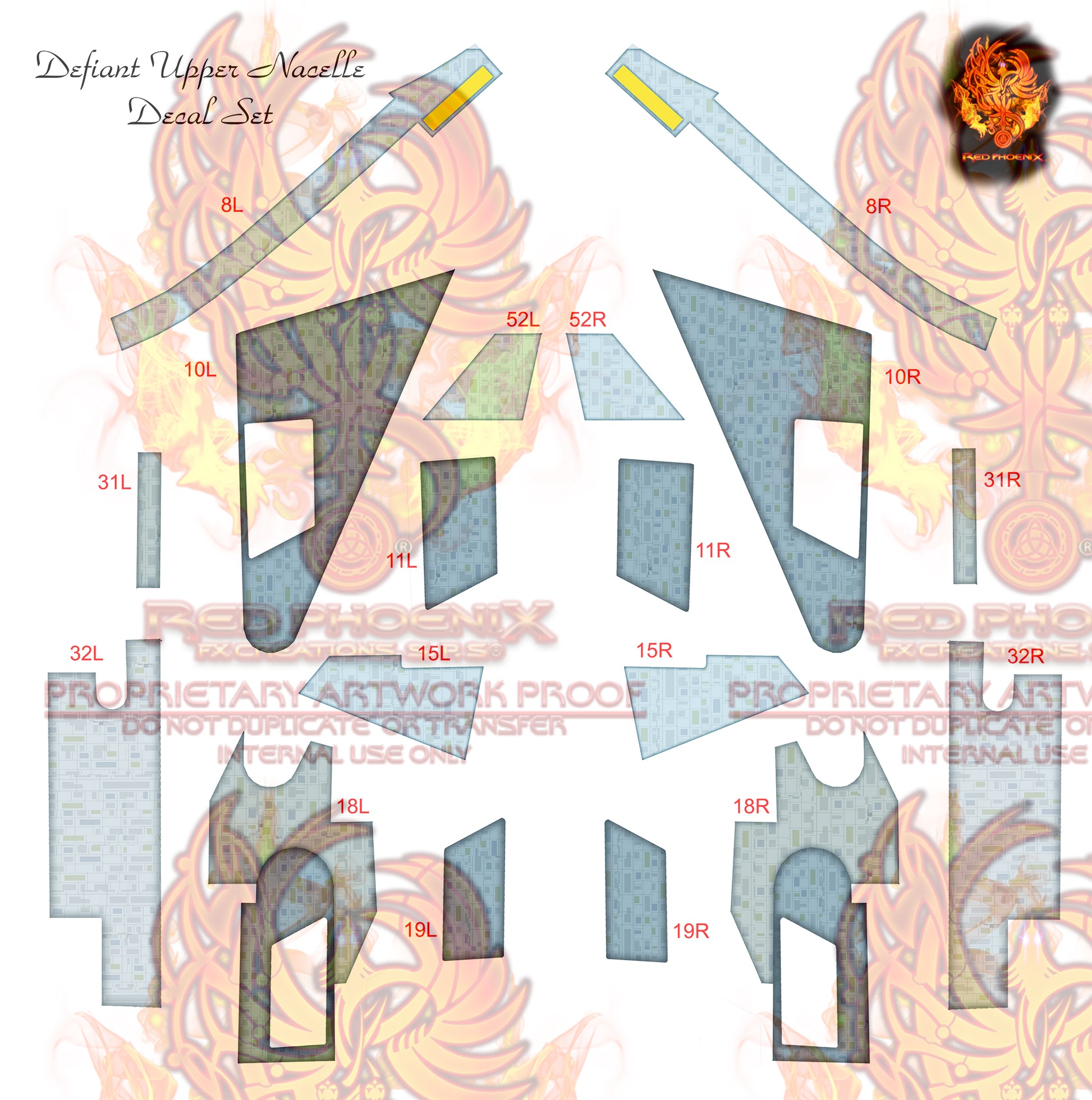 U.S.S. Defiant 1/420 Scale Classic Edition Aztec / Hull Detail Set
