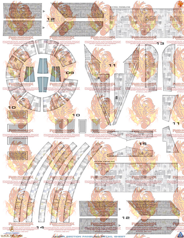 U.S.S. RELIANT 1-537 - 1/600 Scale Model Enhanced Decal Set