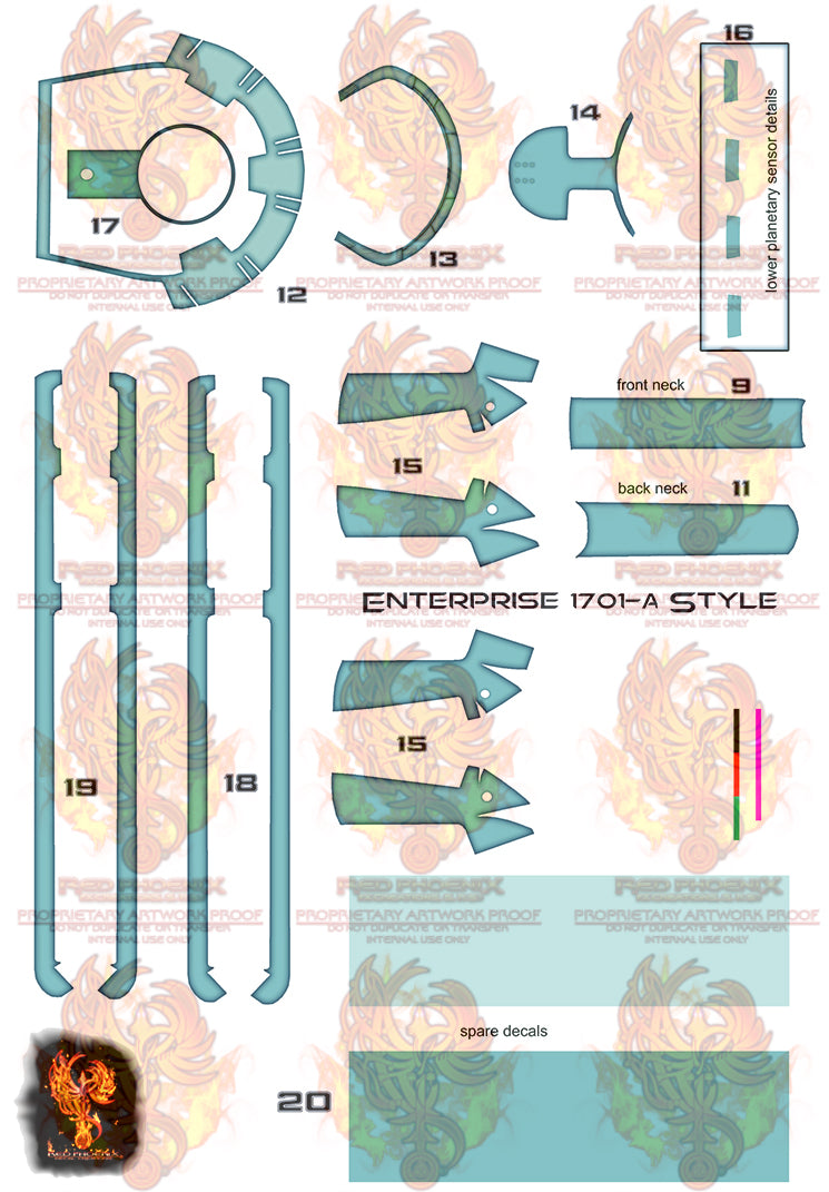 Enhanced Edition-U.S.S. Enterprise Refit 1/350 Scale Aztec/Hull Decal Set **Special Edition Release**