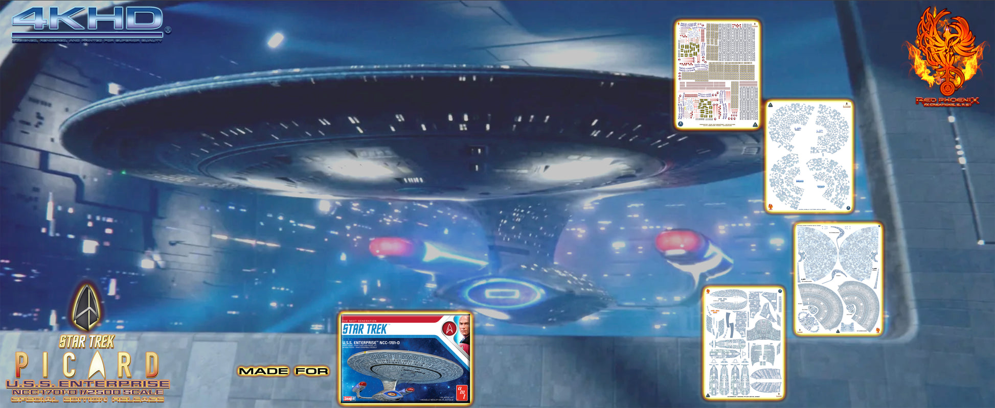 Special edition Star Trek Picard Edition1/2500 scale U.S.S. Enterprise-D Enhanced Edition Detailing Set