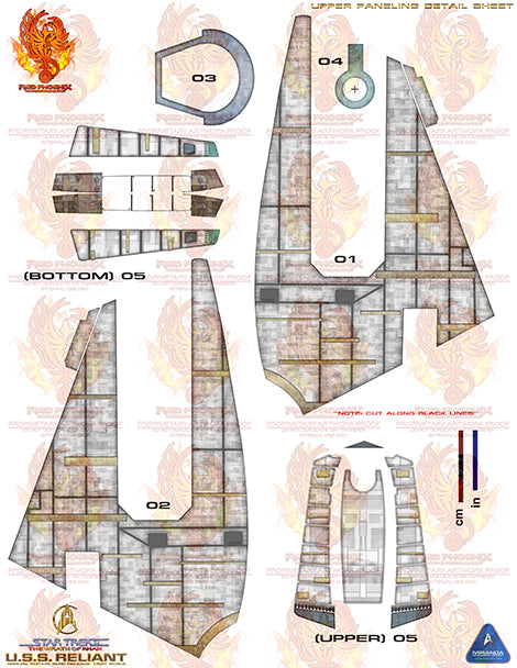 U.S.S. RELIANT 1-537 - 1/600 Scale Model Enhanced Decal Set