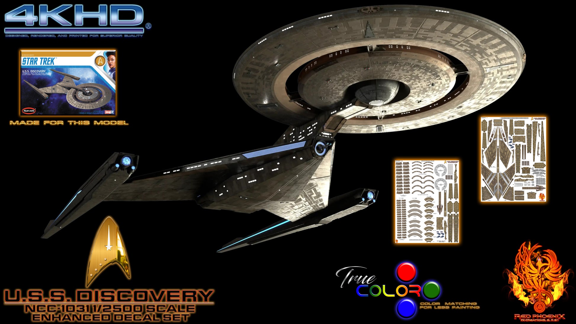 U.S.S. Discovery - Enhanced Special Edition Decal Set 1/2500 Scale