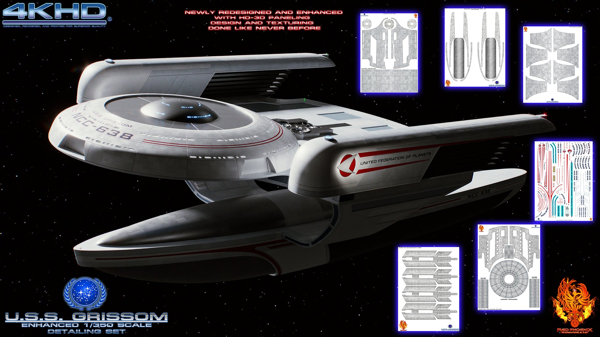 U.S.S. Grissom 1/350 Scale Aztec / Hull Detail Set