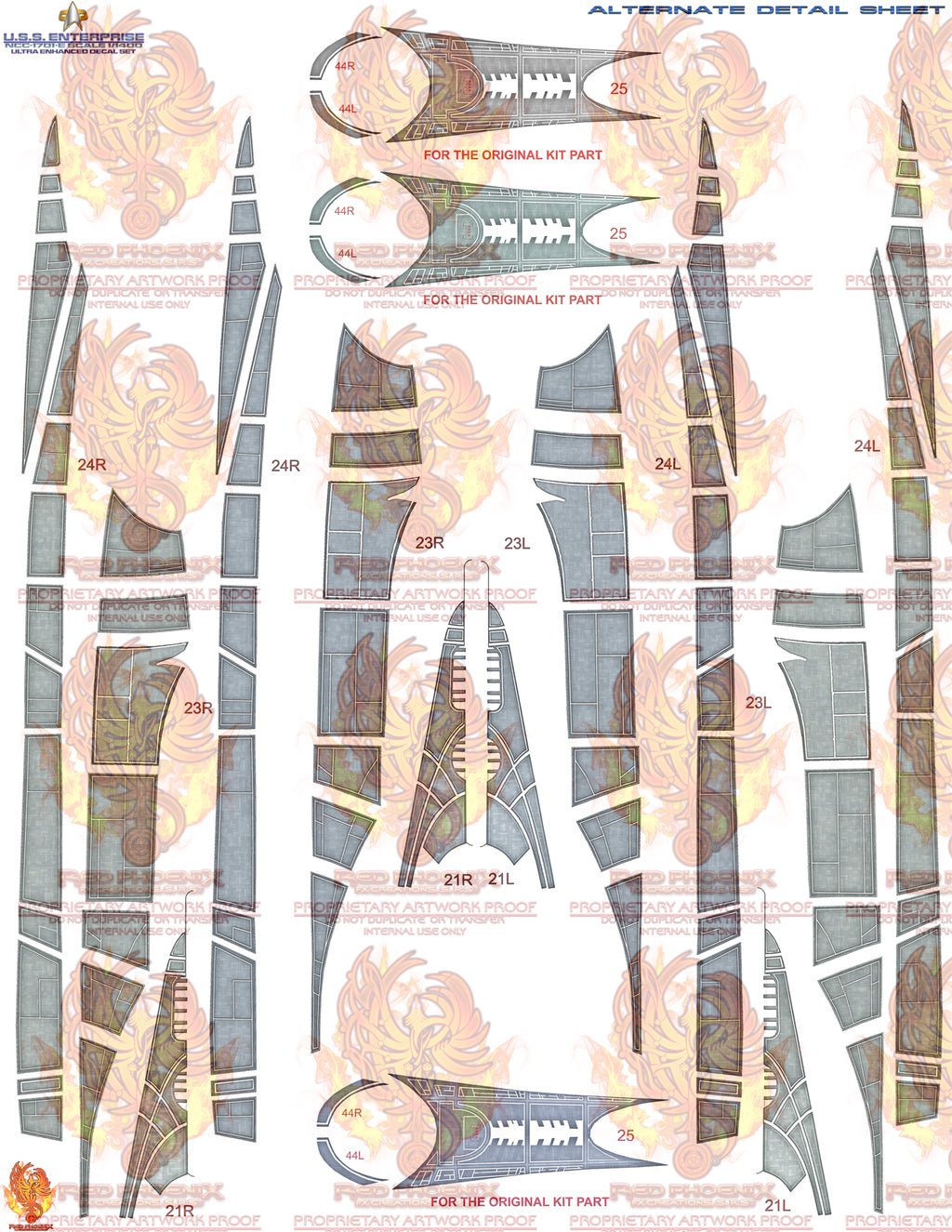 DIY Print Your Own DOWNLOADABLE: U.S.S. Enterprise  NCC 1701-E 1/1400 Scale Enhanced Decal Set