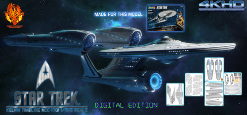 1/500 Scale Kelvin Timeline U.S.S. Enterprise Decal / Detailing DIY Digital Downloadable Edition