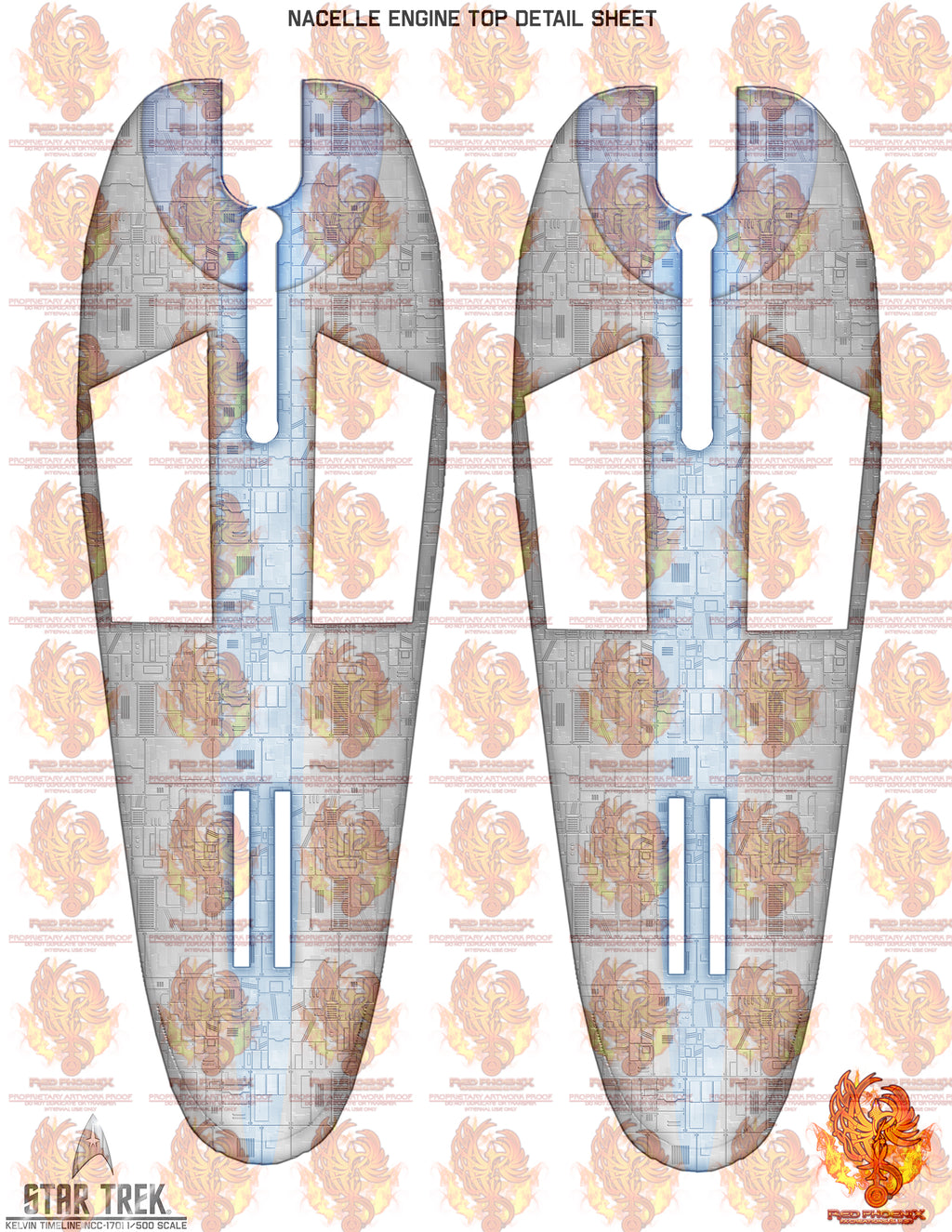 1/500 Scale Kelvin Timeline U.S.S. Enterprise Decal / Detailing DIY Digital Downloadable Edition