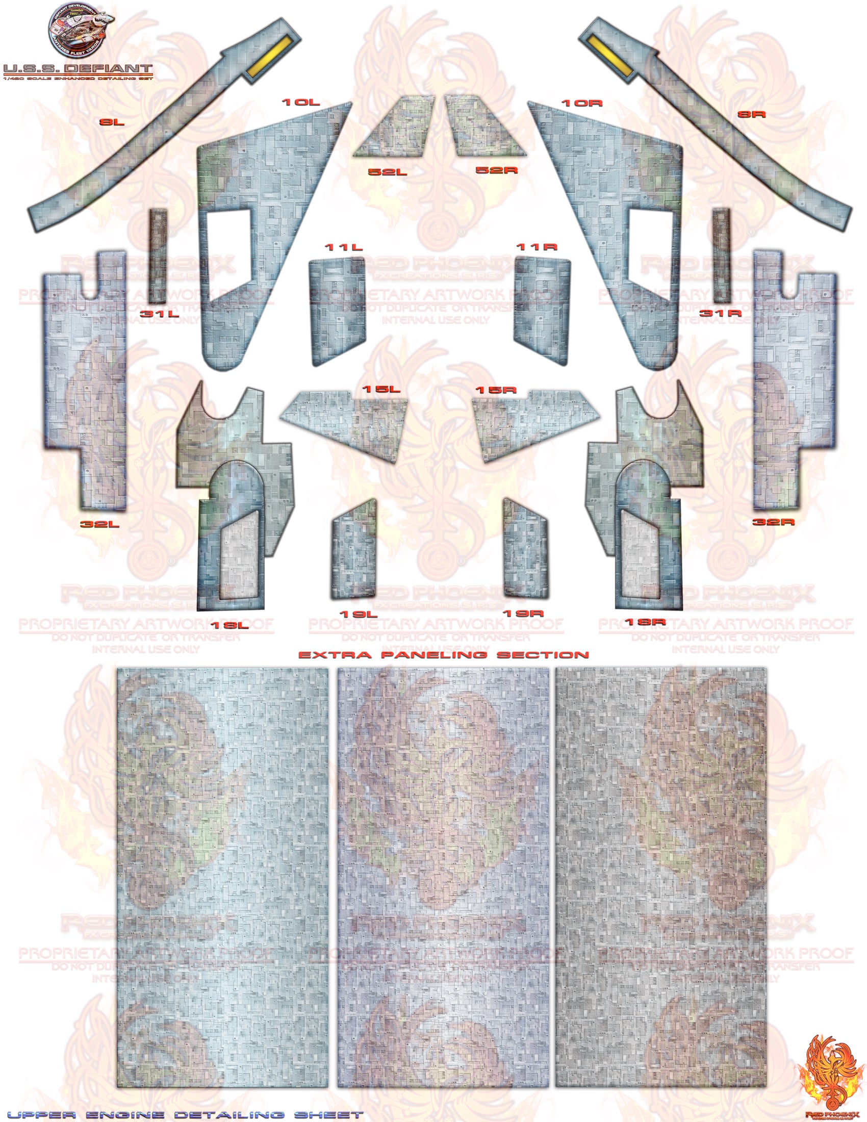 U.S.S. Defiant 1/420 Scale 4KHD Enhanced Edition Detailing Set