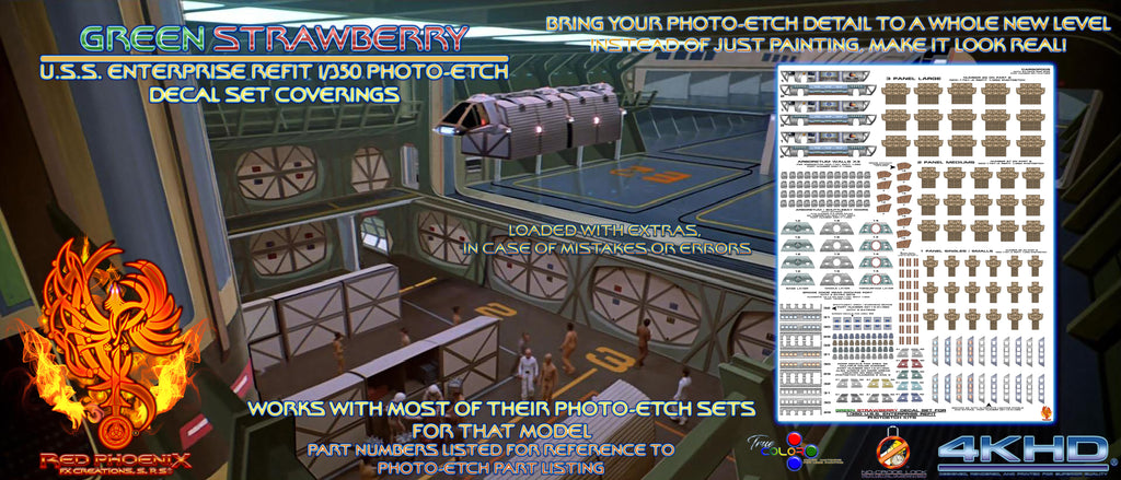 Green Strawberry 1/350 U.S.S. Enterprise Refit Photo-Etch Decal Set