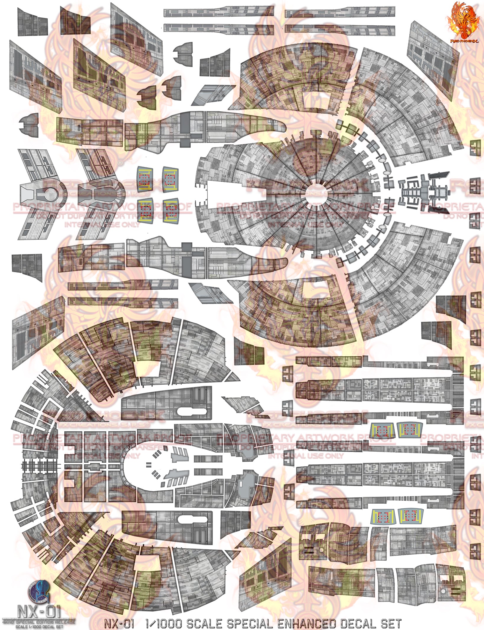 DIY Print Your Own DOWNLOADABLE: NX-01 1/1000 Scale Decal Detailing Set