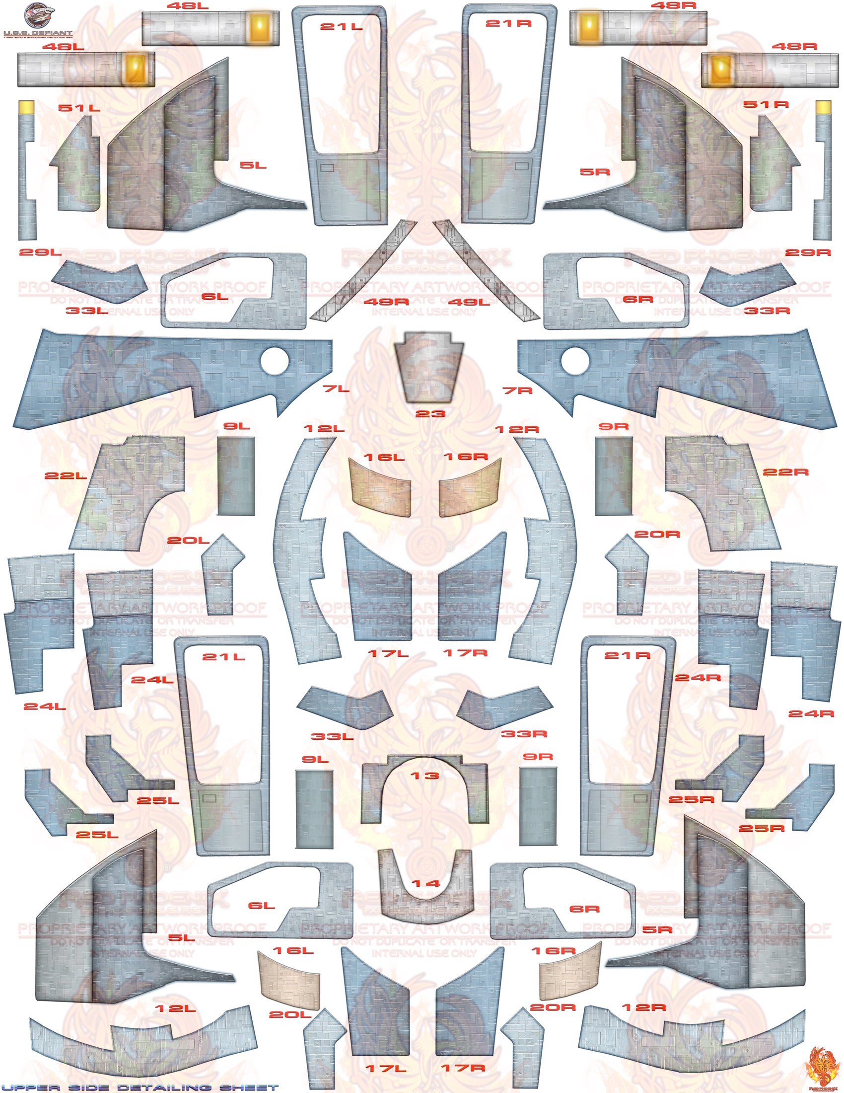 U.S.S. Defiant 1/420 Scale 4KHD Enhanced Edition Detailing Set