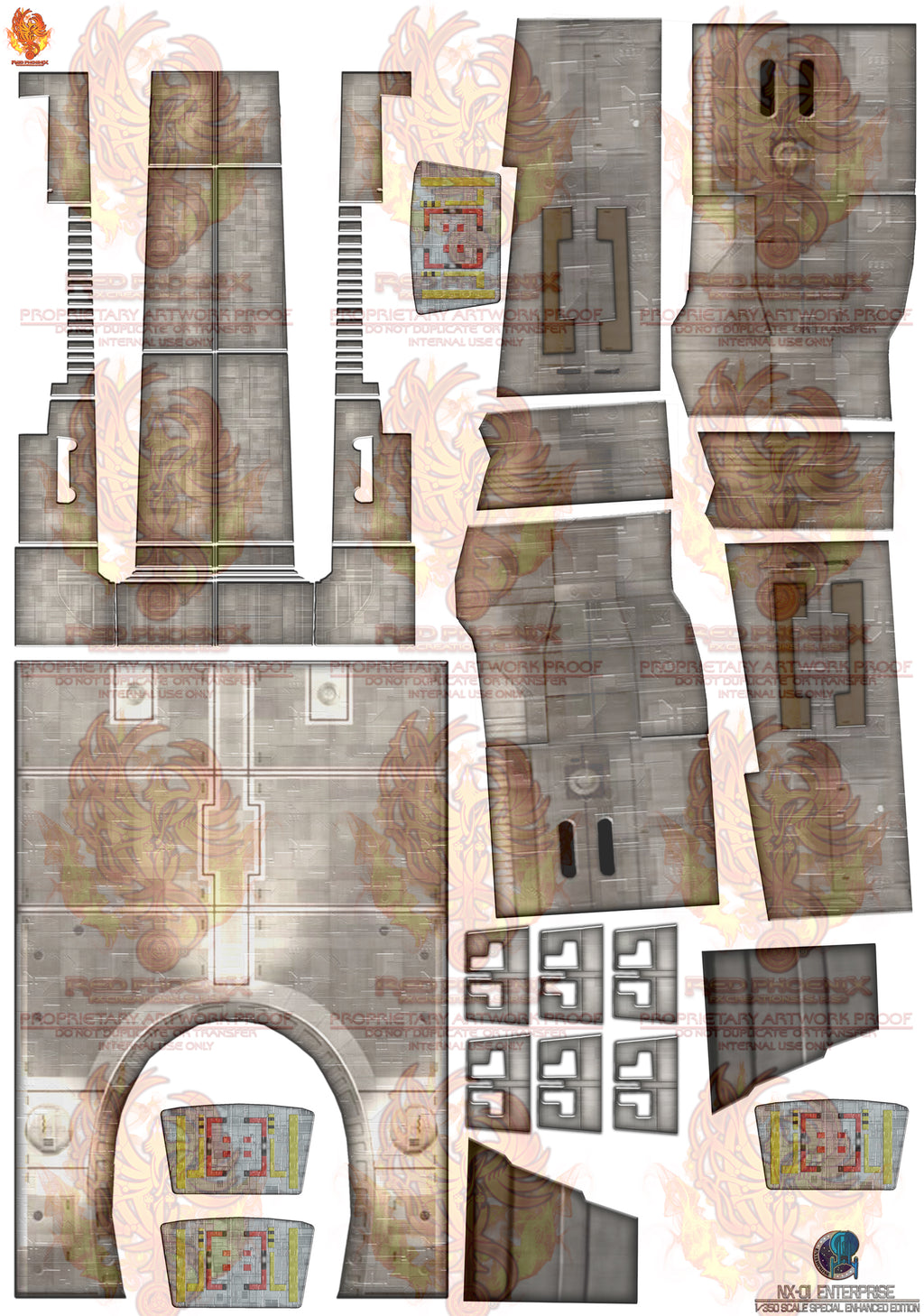 U.S.S.Enterprise NX01 - MASTER SET ENHANCED - 1/350 Scale Aztec / Hull Detail Set