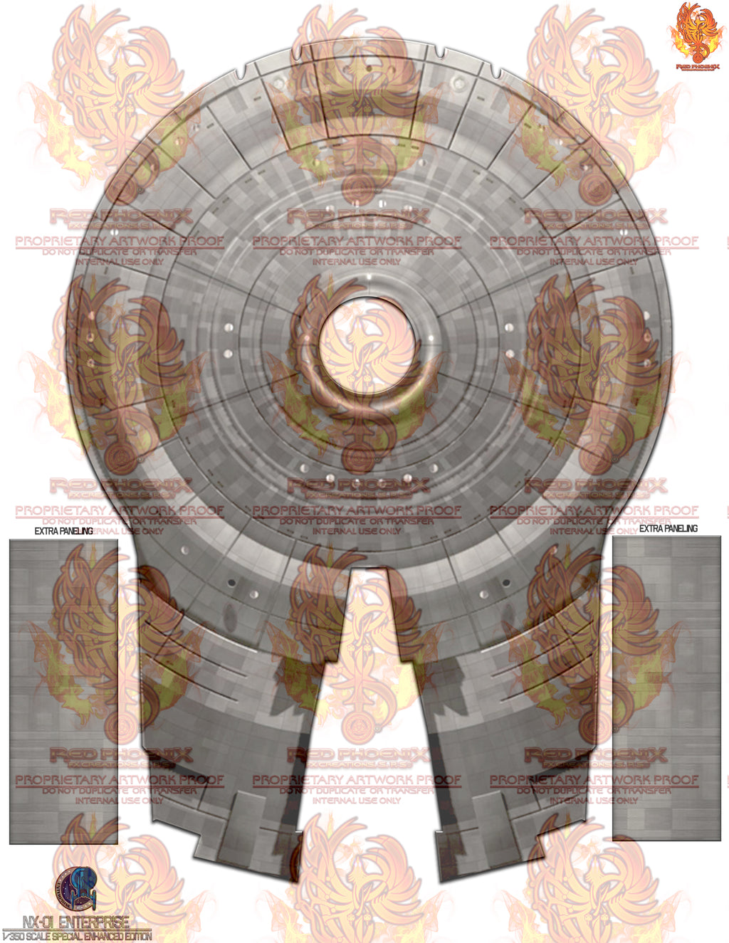U.S.S.Enterprise NX01 - MASTER SET ENHANCED - 1/350 Scale Aztec / Hull Detail Set
