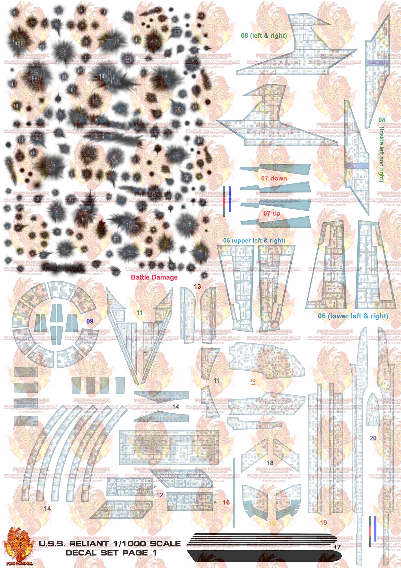 U.S.S. Reliant - 1/1000 Scale Aztec / Hull Detail Set