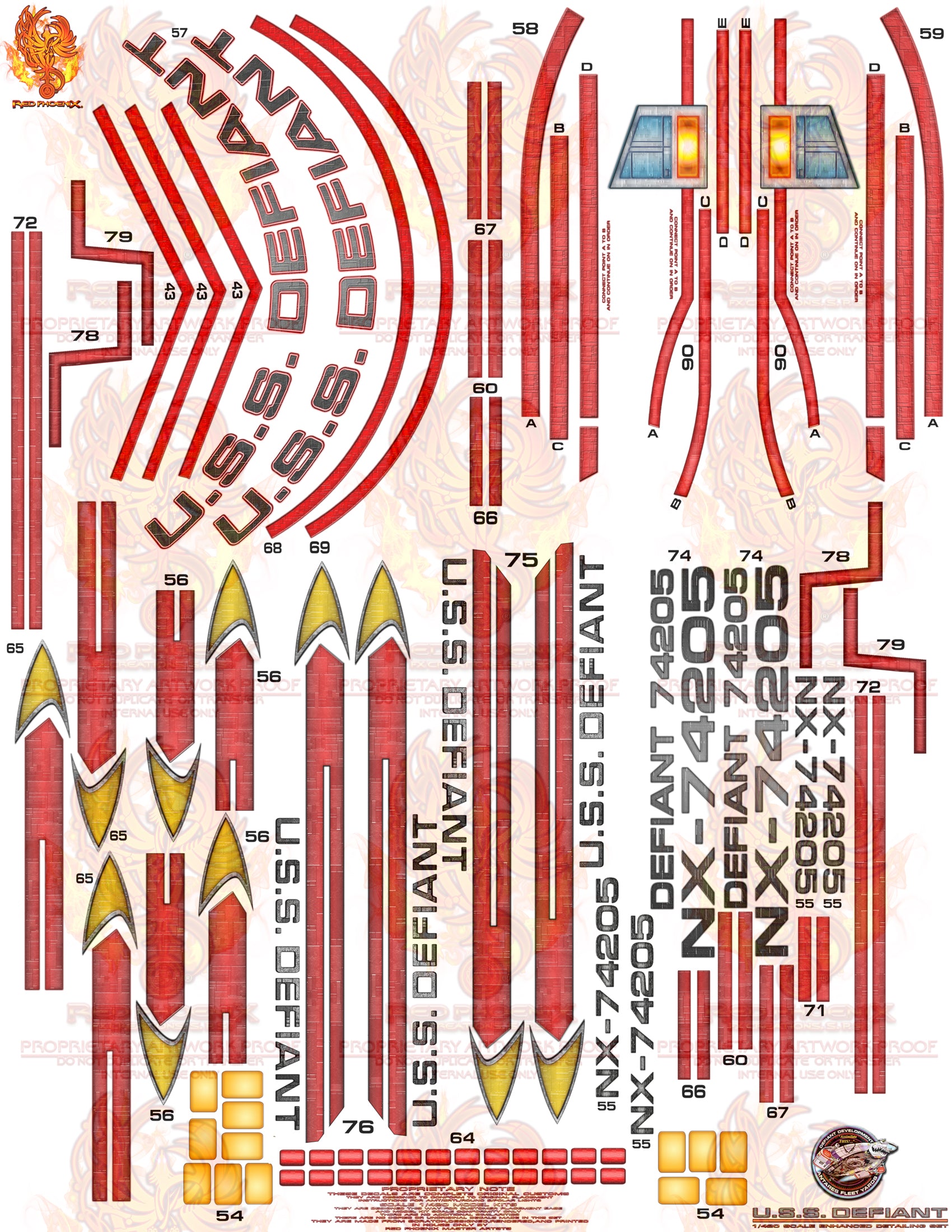 U.S.S. Defiant 1/420 Scale 4KHD Enhanced Edition Detailing Set