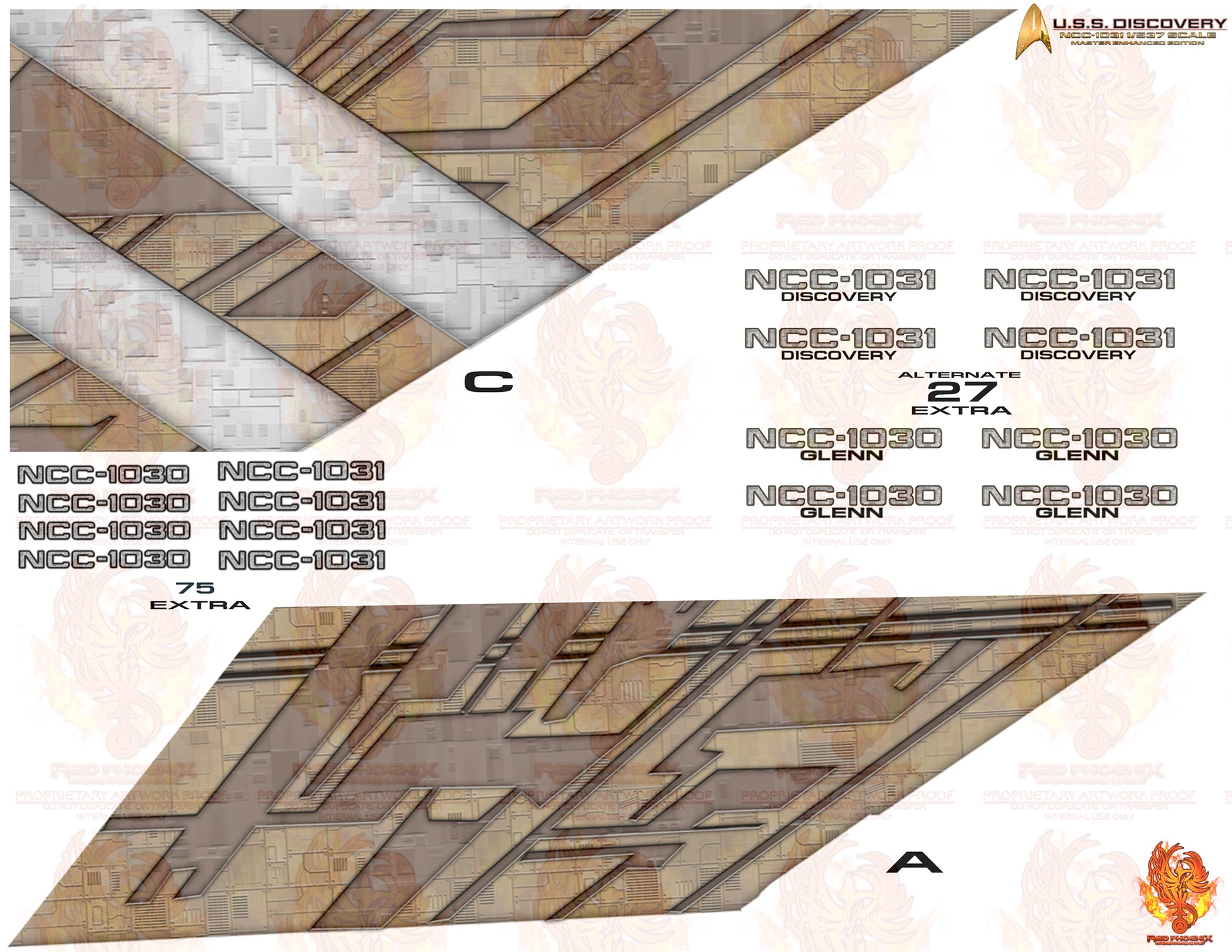 U.S.S. Discovery - Monster Extreme Custom Set for 3D-Printed / Aftermarket Manufacturers 1/537 Scale Model