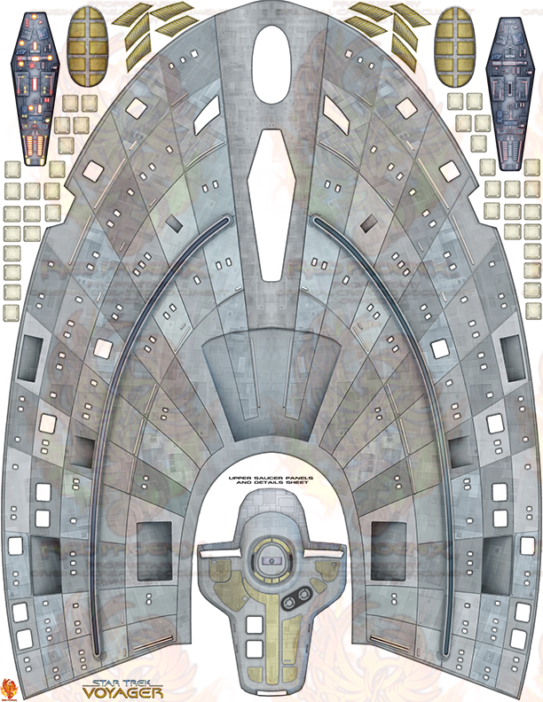 U.S.S. Voyager 1/670 Aztec /  Hull Detail Set