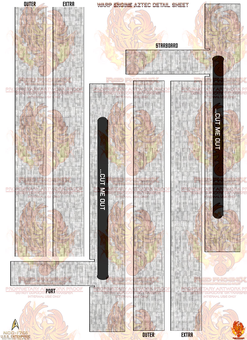 U.S.S. Enterprise: TOS ERA Classic 1/650 Scale Enhanced Edition Decal Set