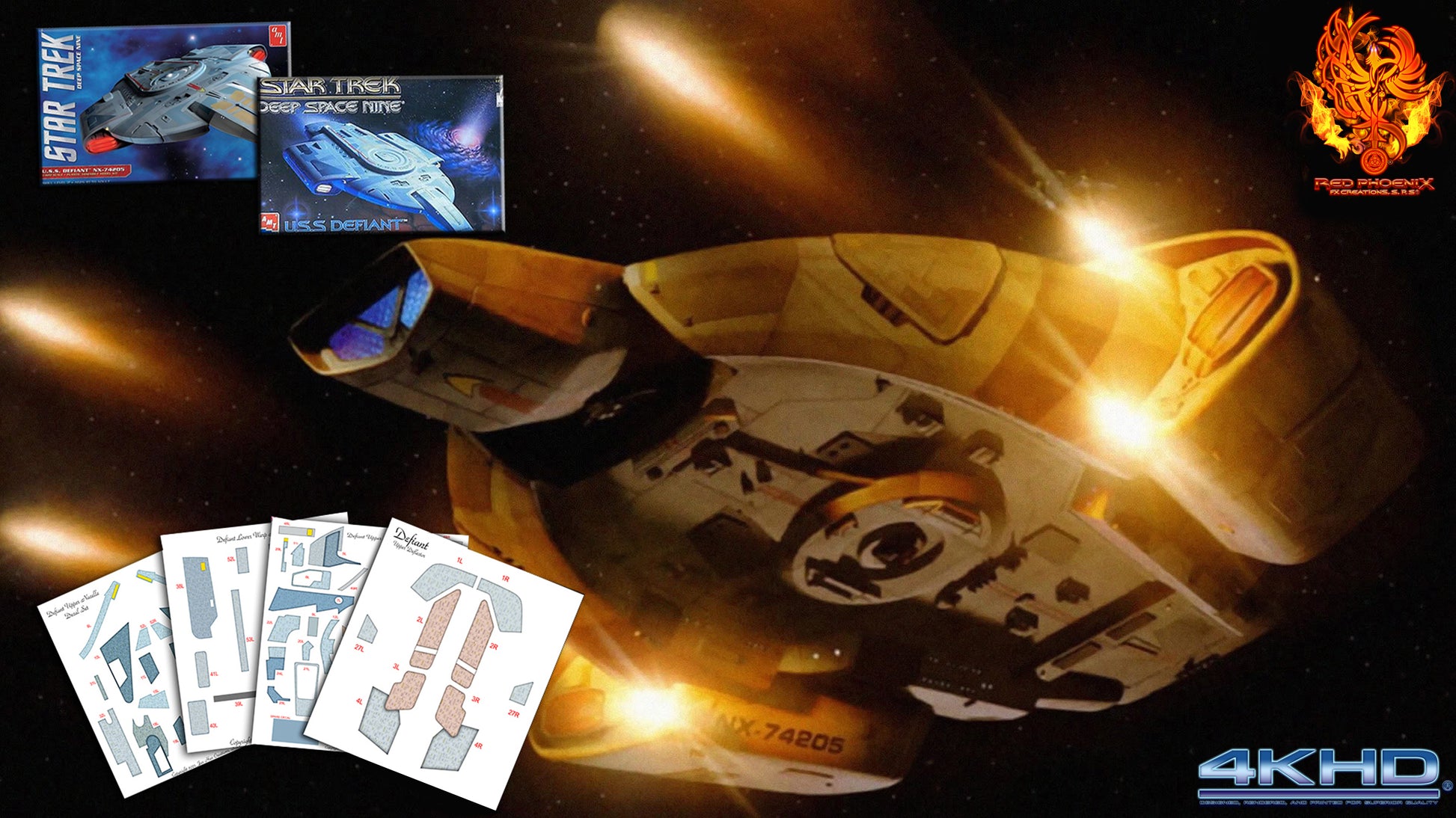 U.S.S. Defiant 1/420 Scale Classic Edition Aztec / Hull Detail Set