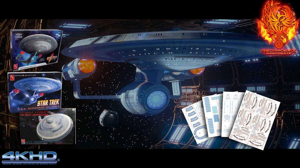 U.S.S. Enterprise-C Scale 1/1400 Aztec / Hull Decal Set- Enhanced Detail