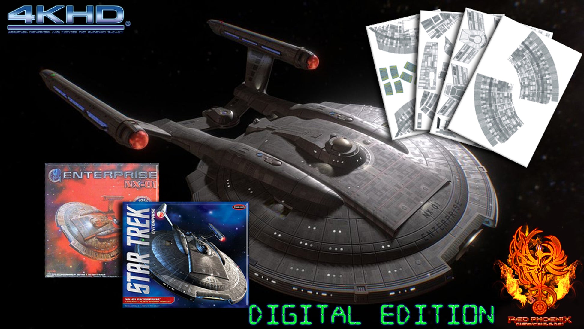 DIY Print Your Own DOWNLOADABLE:NX-01 1/350 Scale Decal Detailing Set
