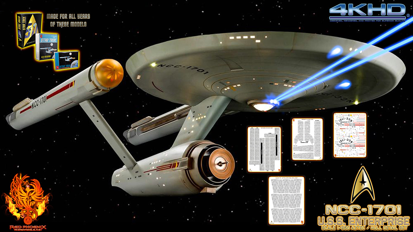 U.S.S. Enterprise: TOS ERA Classic 1/650 Scale Enhanced Edition Decal Set