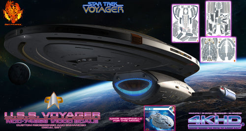 1/1000 U.S.S. Voyager Model Detailing Decal Set